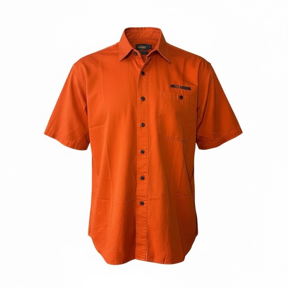 Harley Davidson Motorcycle XL Button Up  Mechanic Shop Biker Shirt